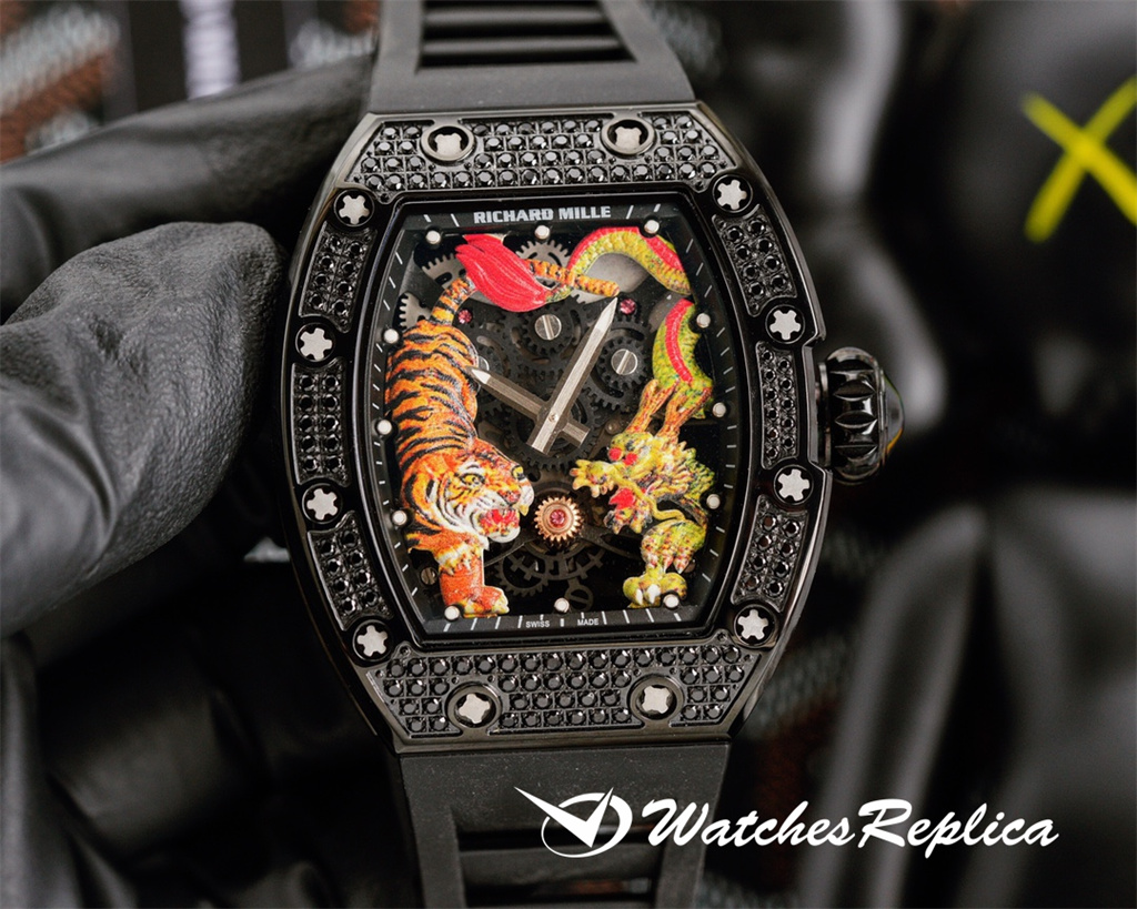 AAA Quality Richard Mille RM51 01 Dragon Tiger Tourbillon Orologi